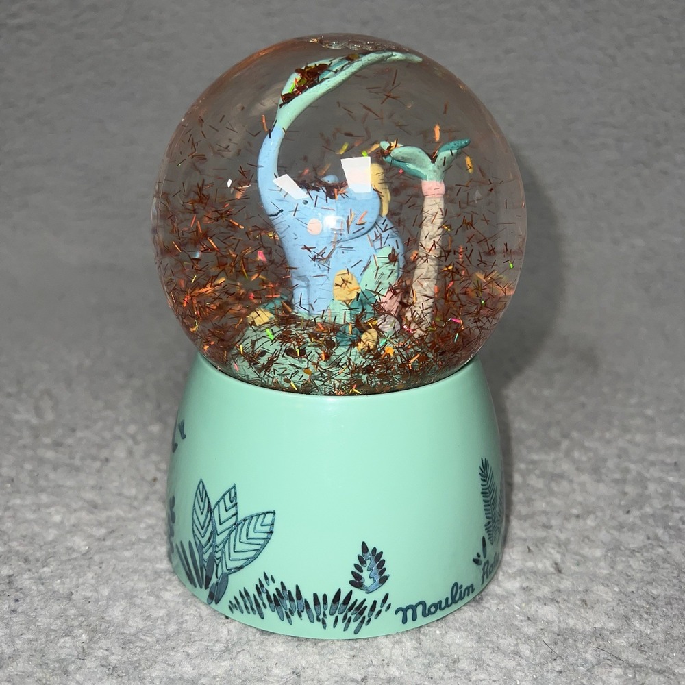 Moulin Roty Sous Mon Baobab Musical Snow Globe Bergamote the Elephant